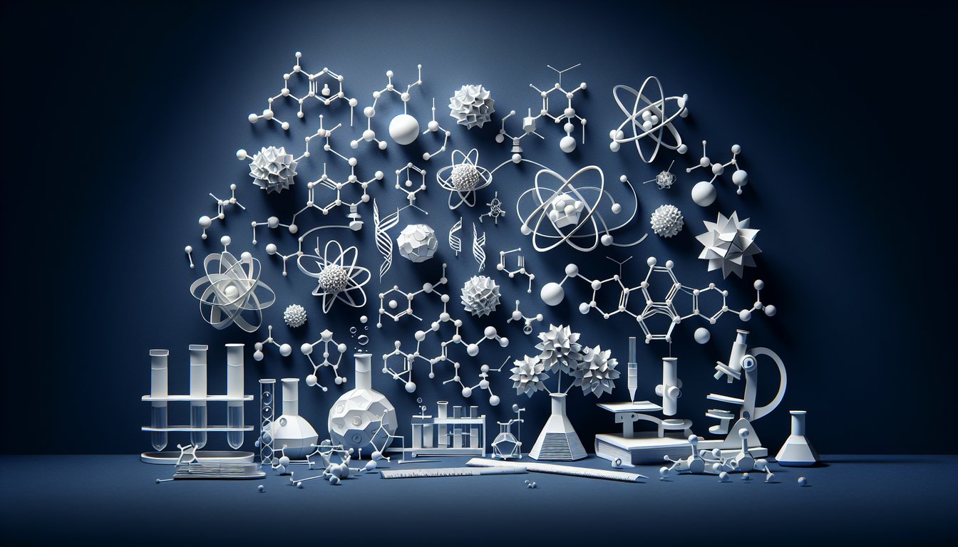 3D voxel art representing the course Physical Chemistry Principles