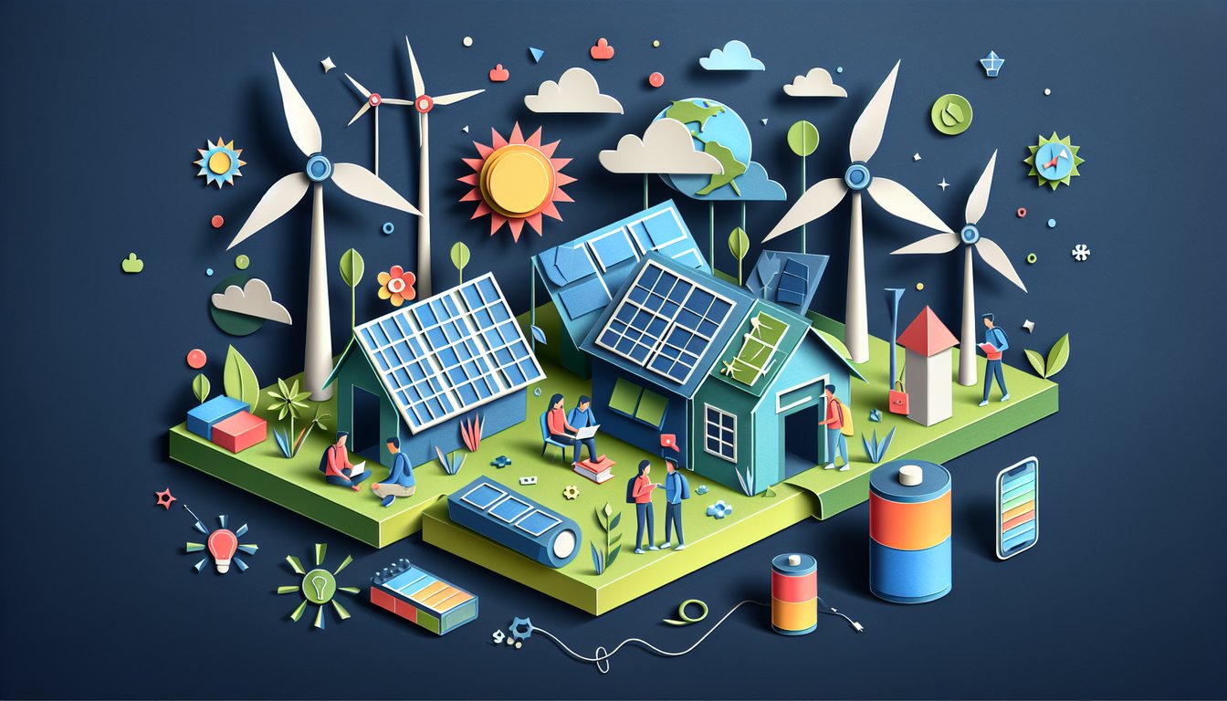 Colorful paper art promoting Next-Gen Energy Quiz for high school students studying energy.