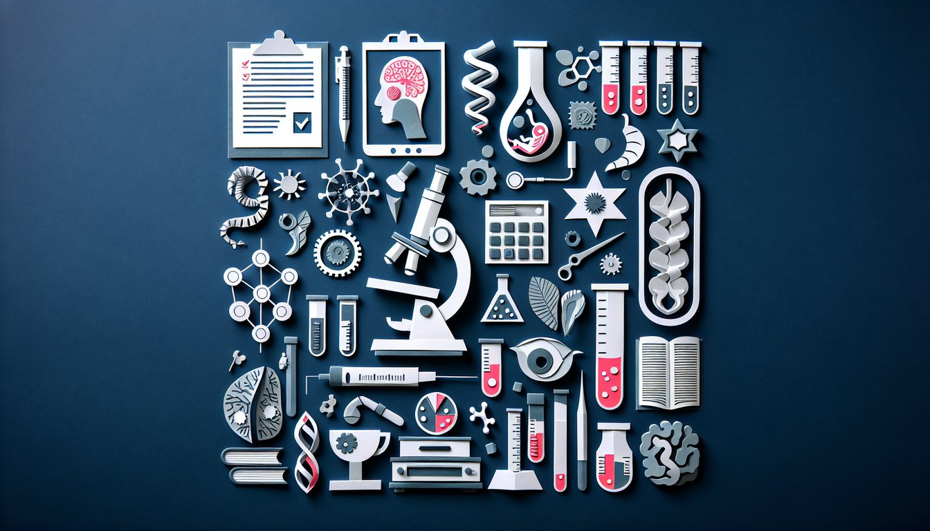 Artistic paper cutout promoting Pathology Uncovered, an exam-style trivia quiz.