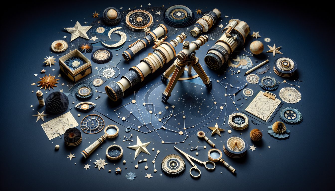 3D voxel art showcasing the study of Astronomical Techniques course