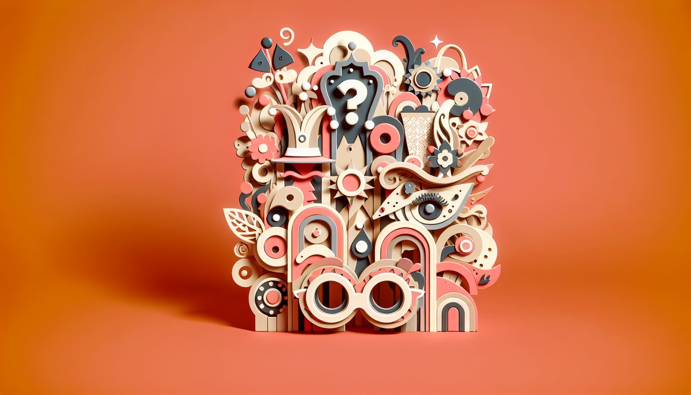 Paper cut illustration of whimsical Dr Seuss characters and quiz text on coral background