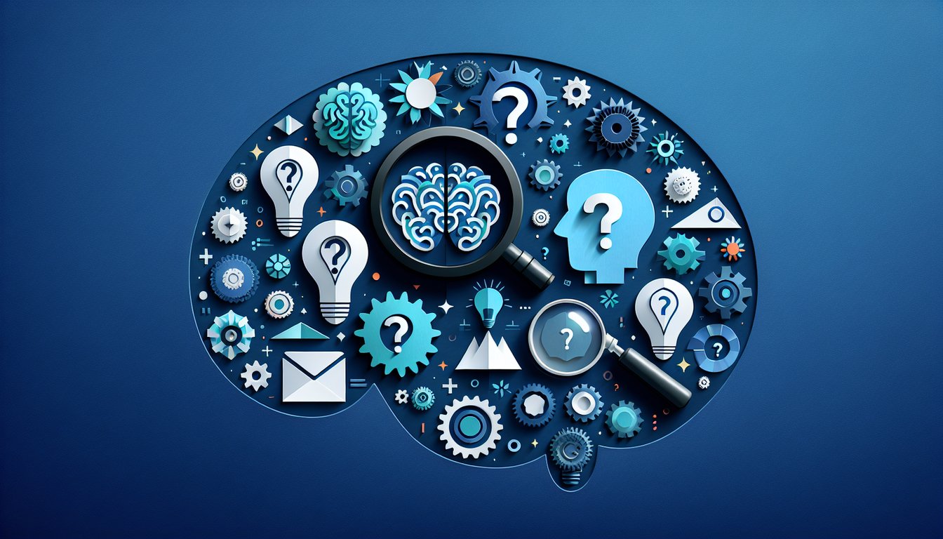 Colorful paper art depicting a quiz on Logical Reasoning Assessment
