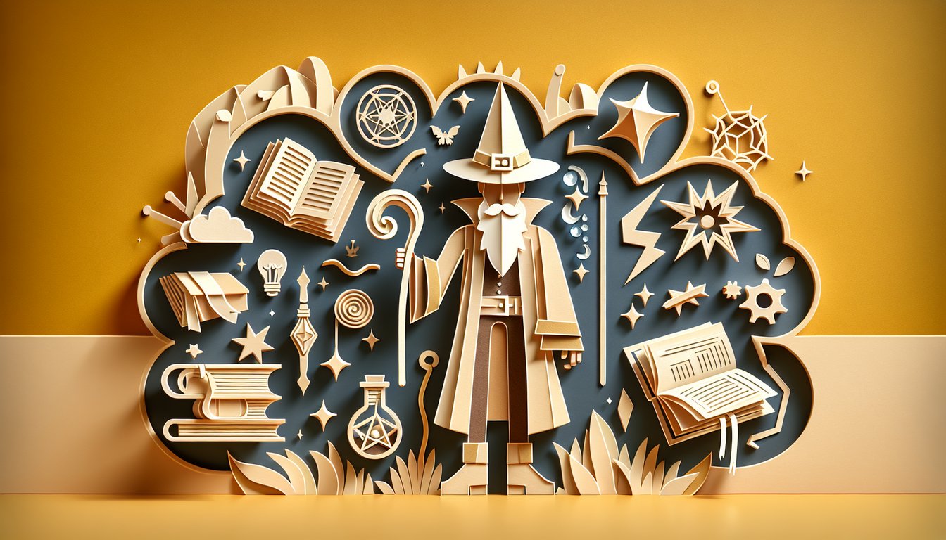 Paper art illustration promoting a free curse-breaking quiz with Bill on a golden yellow background.