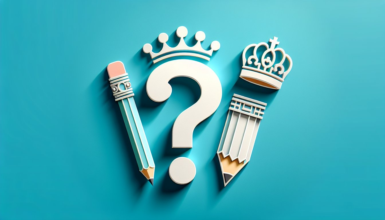 Disney Descendants quiz invitation with paper art illustration on a teal background