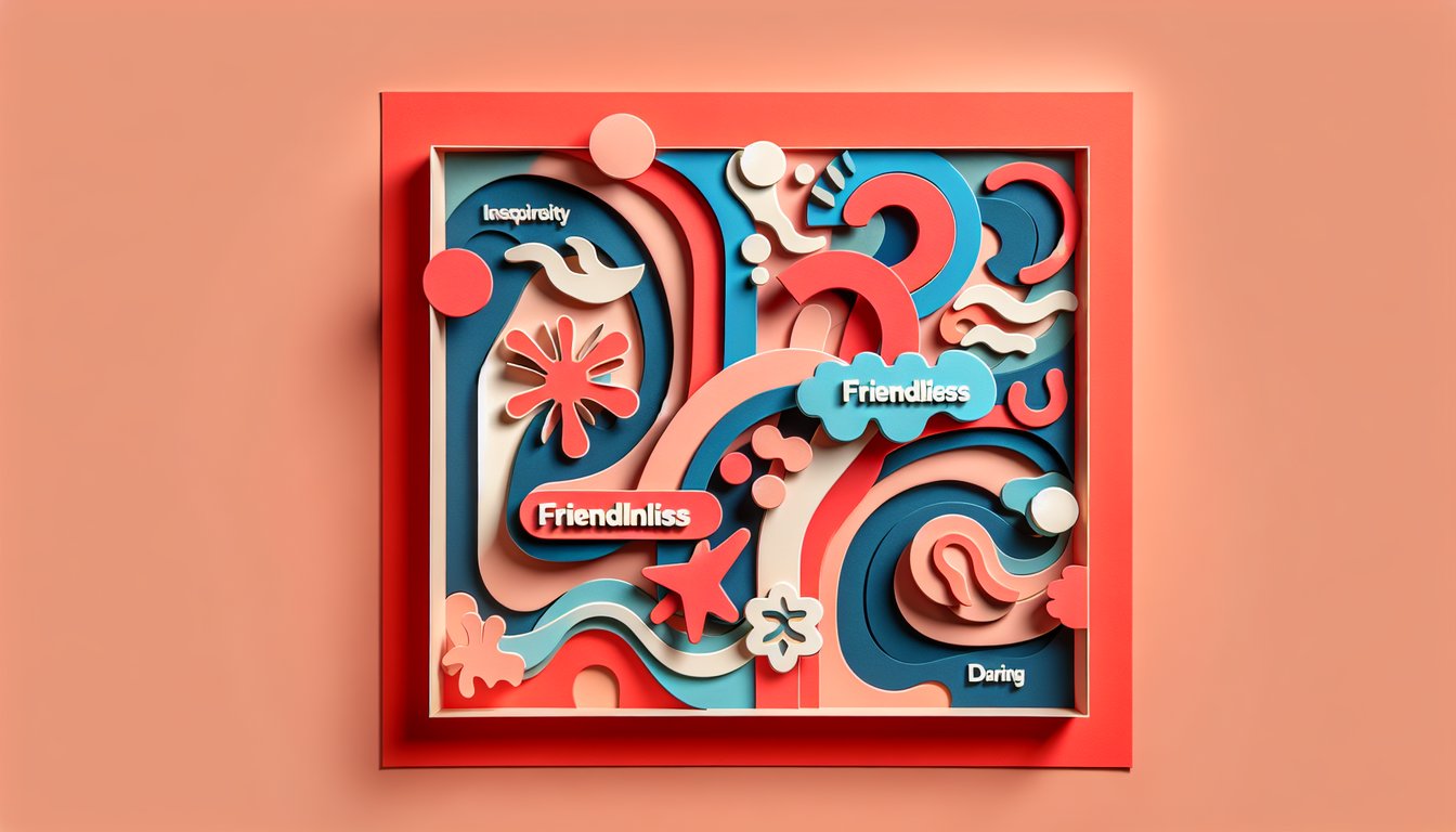 Paper art illustration for quiz to find out your matching L Word character on a coral background
