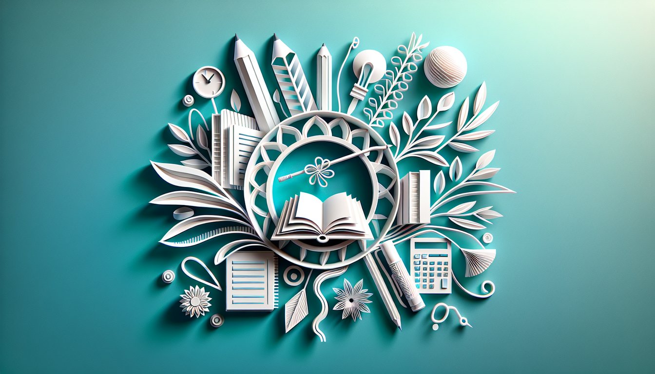 Paper art illustration for a quiz on 5th grade Javanese language, Semester 2 on a teal background.