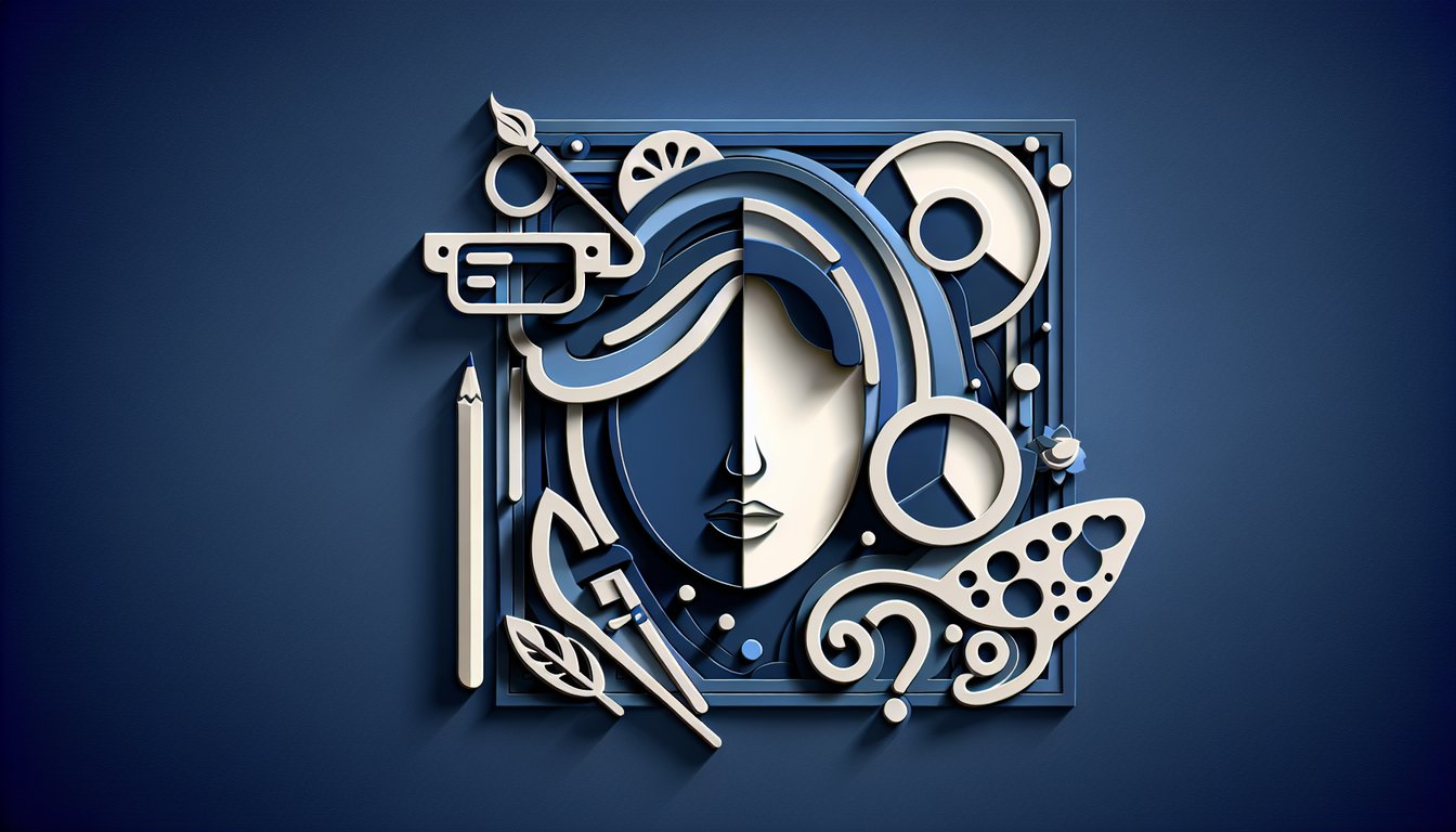 Paper art illustration of two stylized faces representing Daria and Jane on dark blue background for character quiz.