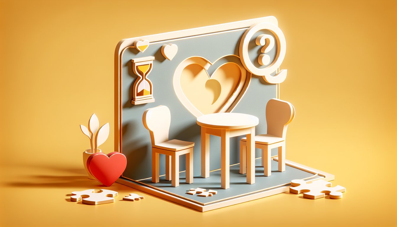 Paper art quiz panel asking if you could date Niall Horan with cutout letters and hearts on golden yellow background.