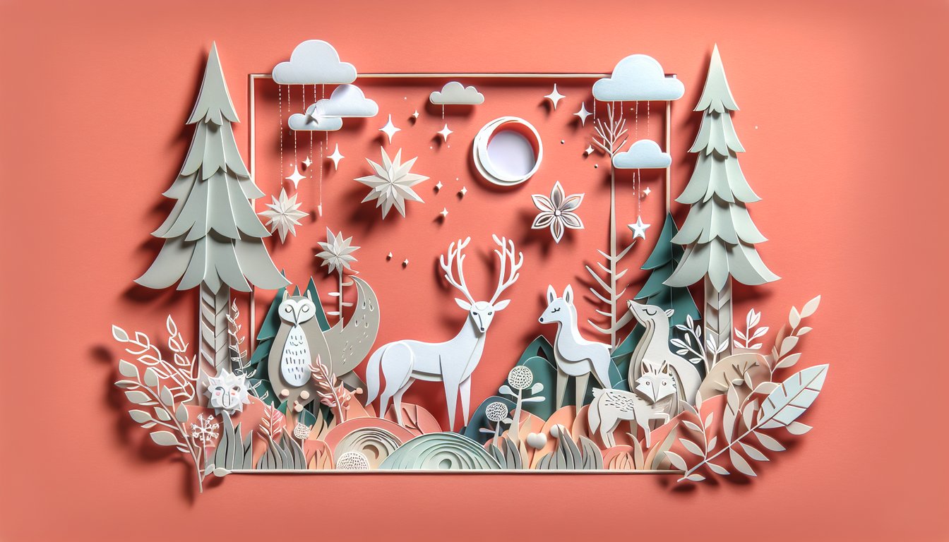 Paper art Totoro characters on coral background with quiz prompt to discover your Totoro spirit