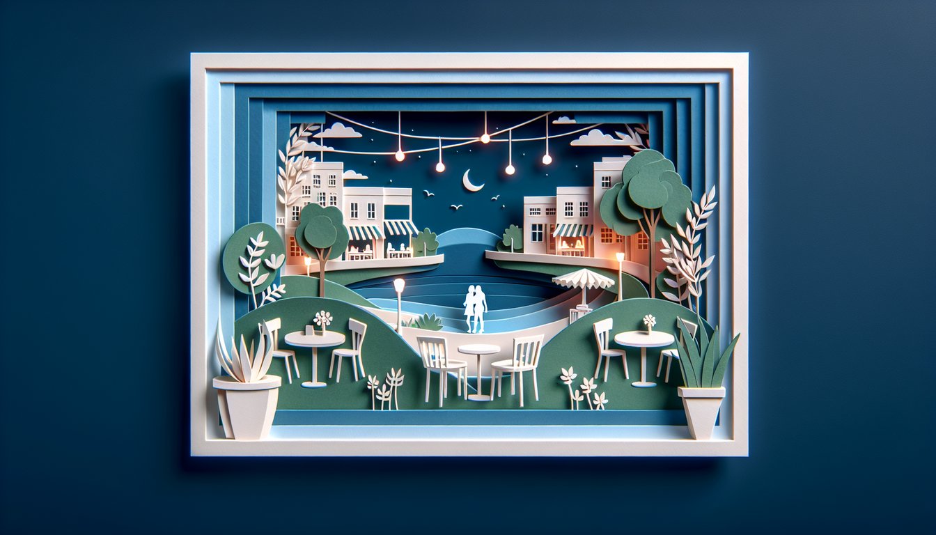 Paper art quiz graphic on dark blue background with paper faces hearts and text asking if your vibe matches Noah Schnapp