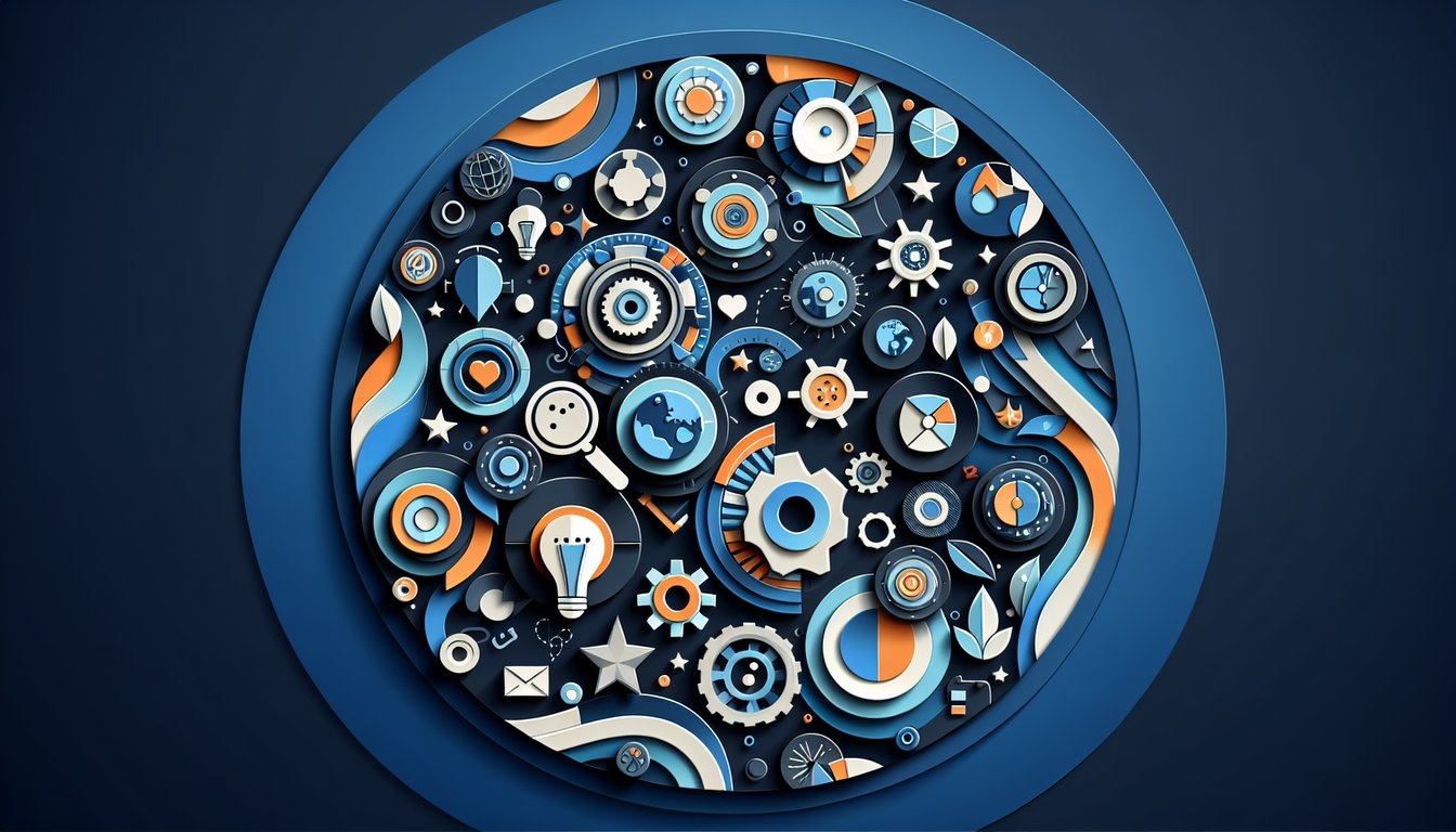 Colorful paper art displaying SEO Knowledge Assessment Quiz