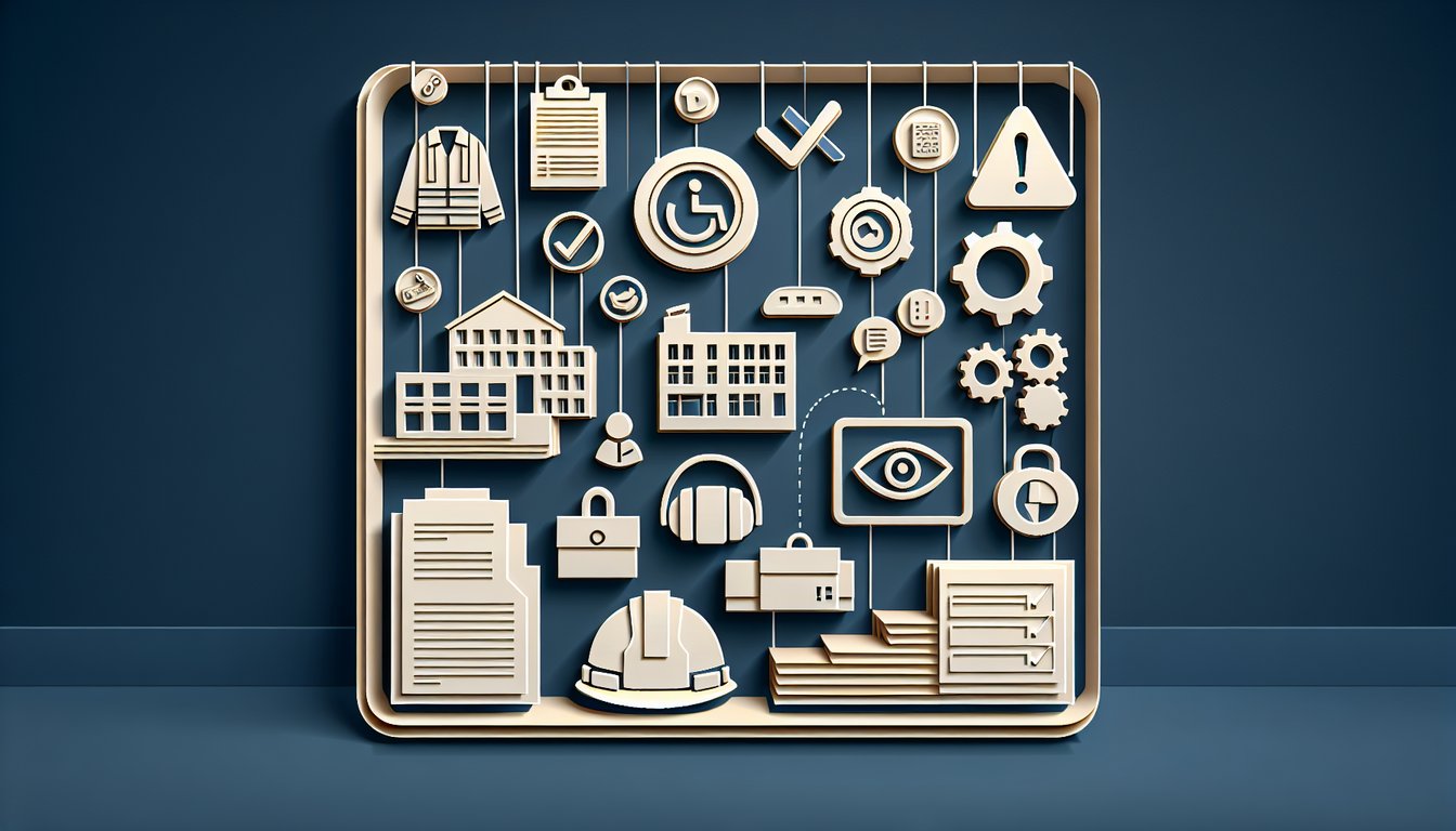 Paper art style 5S audit quiz cover showing five layered S shapes on dark blue background symbolizing efficiency and safety