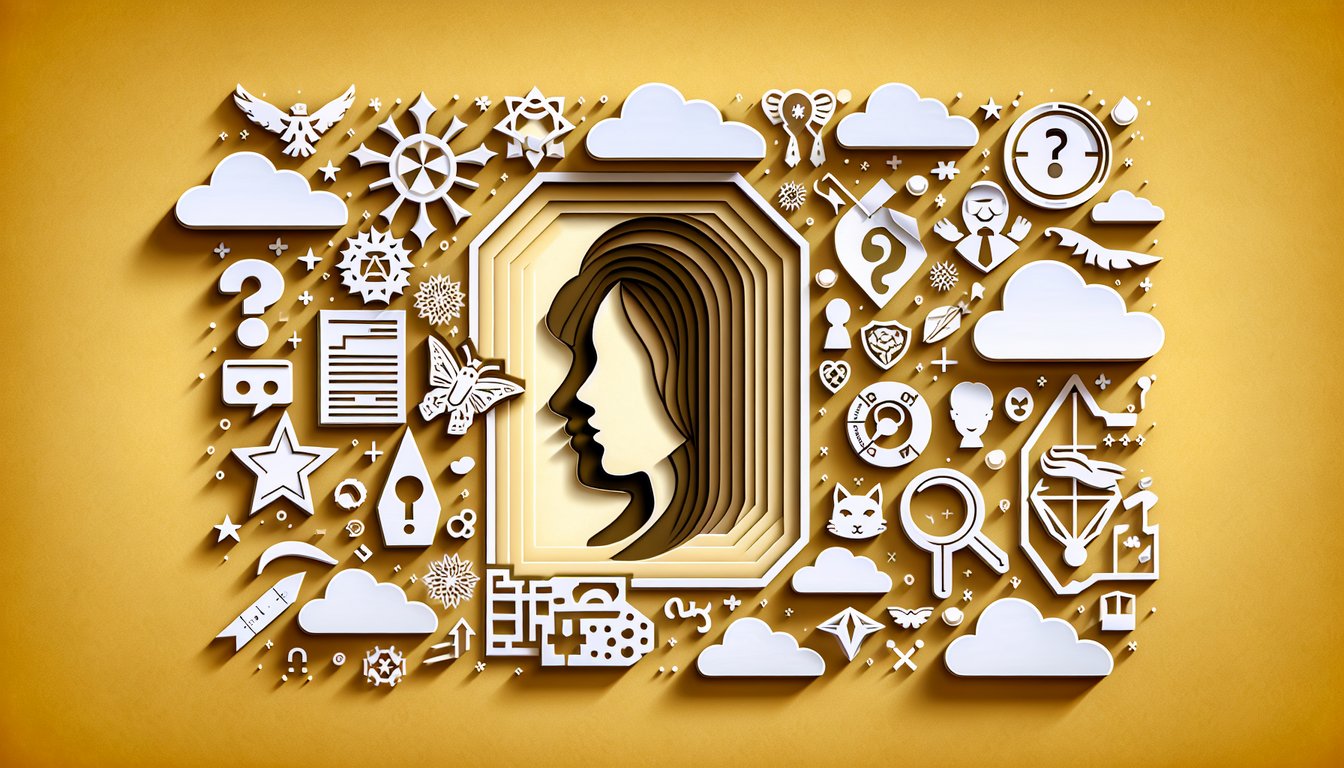 Paper art illustration for Homestuck personality quiz on golden yellow background
