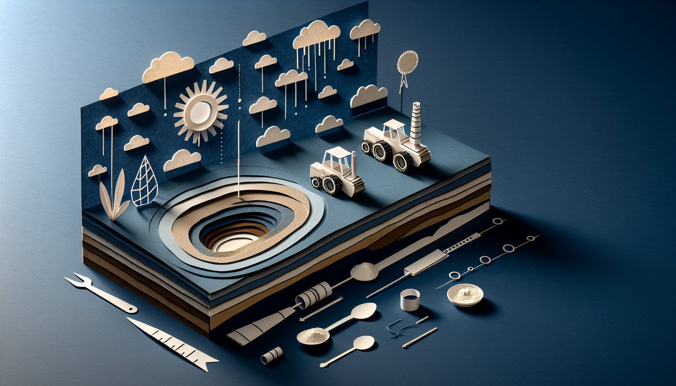 3D voxel art illustrating concepts from Soil Mechanics and Behavior course