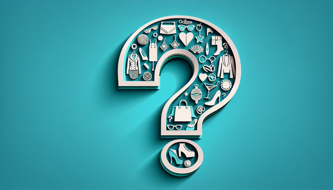 Paper art collage showcasing fashion icons accessories quiz challenge elements and youthful style symbols on teal background