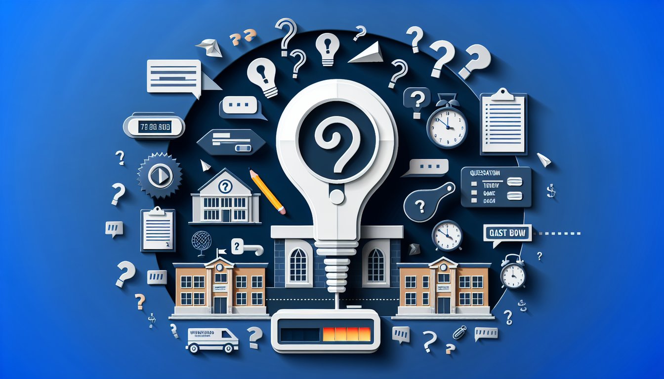 Colorful paper art representing a High School Alumni Trivia Quiz