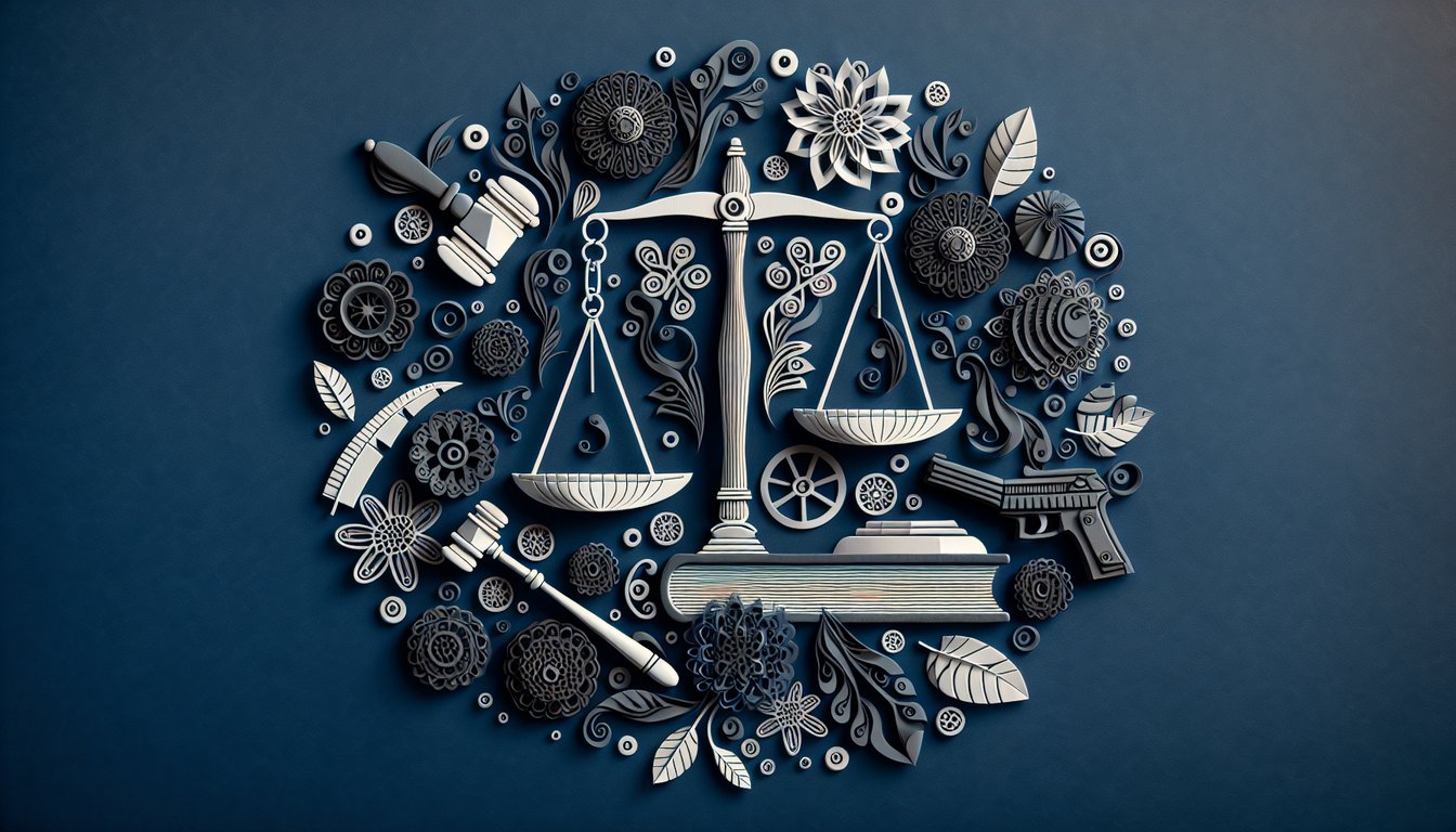 Colorful paper art depicting a quiz on Use of Force Knowledge Test