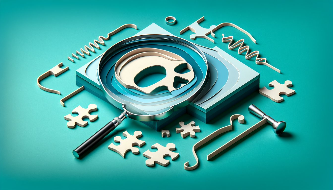Paper art illustration for a Bones TV show personality match quiz on a teal background