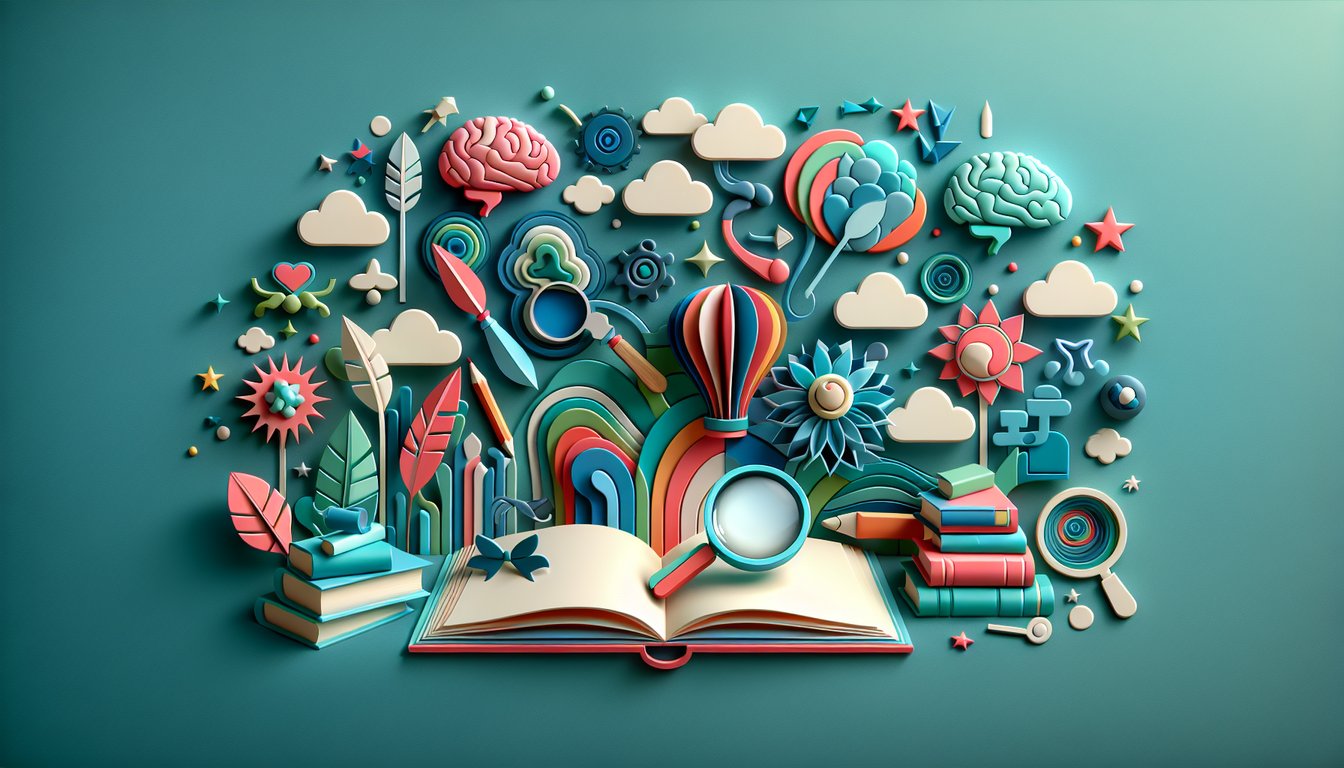 Layered paper art letters and quiz icons on teal background for free expert spelling quiz challenge