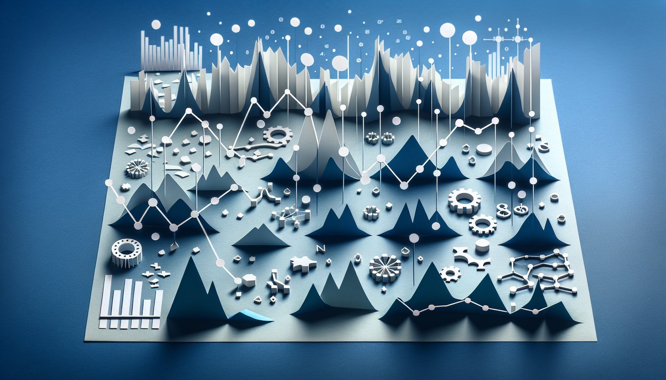 3D voxel art representing the Stochastic Processes course in a visually engaging way