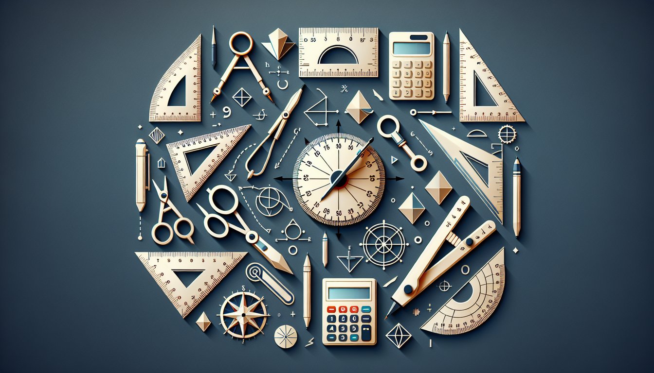 Colorful paper art promoting a Midpoint Formula Challenge quiz for high school geometry students.