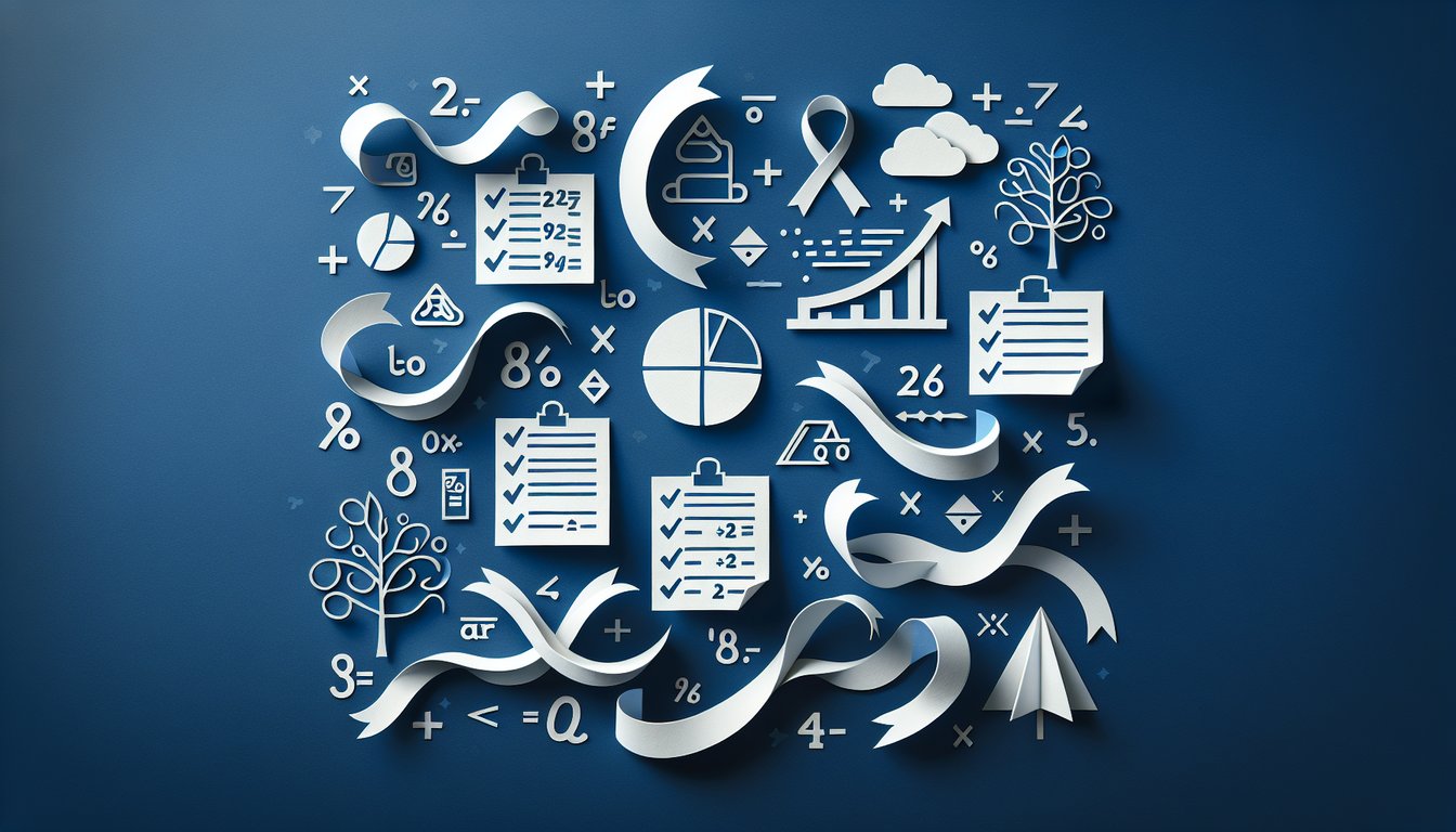 Paper art promoting the Inequality Challenge, a practice quiz for mastering algebraic inequalities.