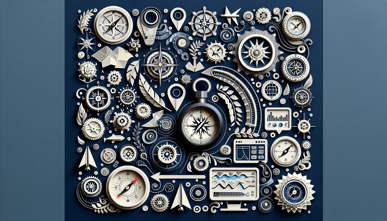 Colorful paper art depicting elements related to Dashboard Navigation and Management Quiz