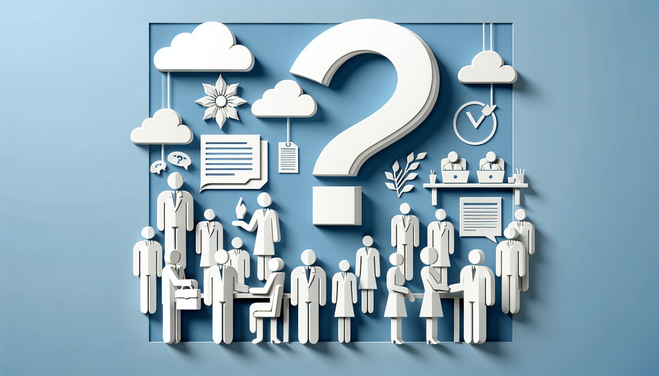 Paper art illustration for sexual harassment quiz on a sky blue background