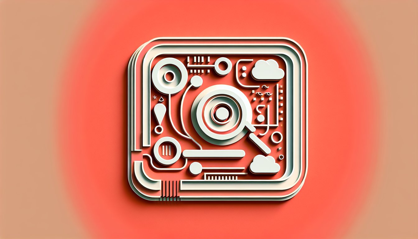 Paper art illustration for a lie detector test quiz on a coral background.