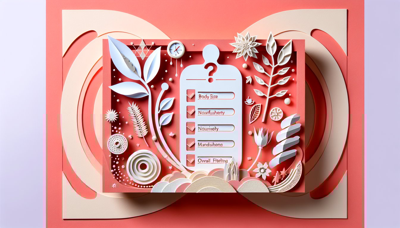 Paper art tummies in bloated and slim shapes arranged around Am I Fat or Bloated quiz title on coral background