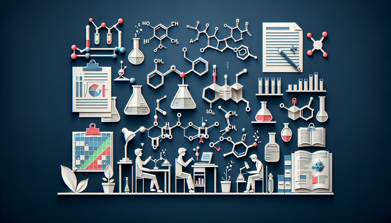 Paper art promoting Synthetic  Poly Showdown, a chemistry trivia for high school and early college students.