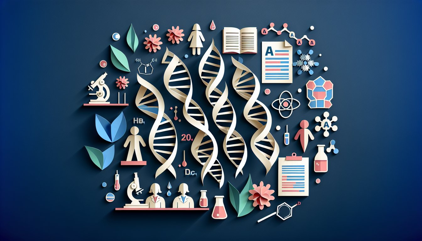 Paper art promoting the 20 Amino Acid Challenge quiz for biology students.
