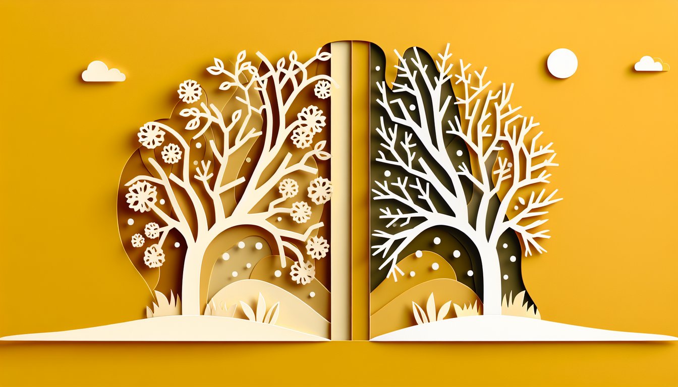 Paper art illustration for Toxic Sibling Quiz on a golden yellow background