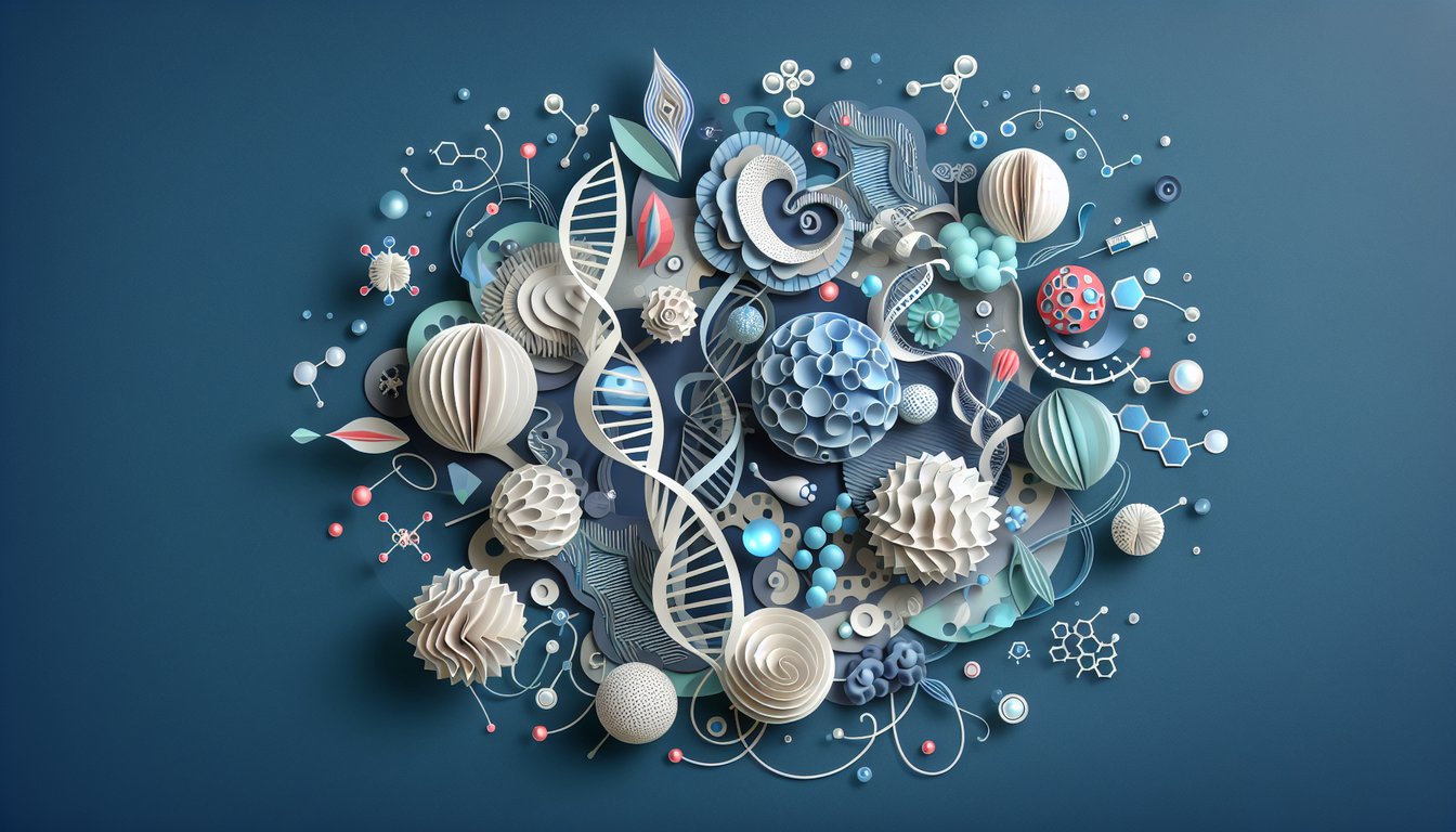 3D voxel art illustrating the Molec and Cellular Basis of Life course content
