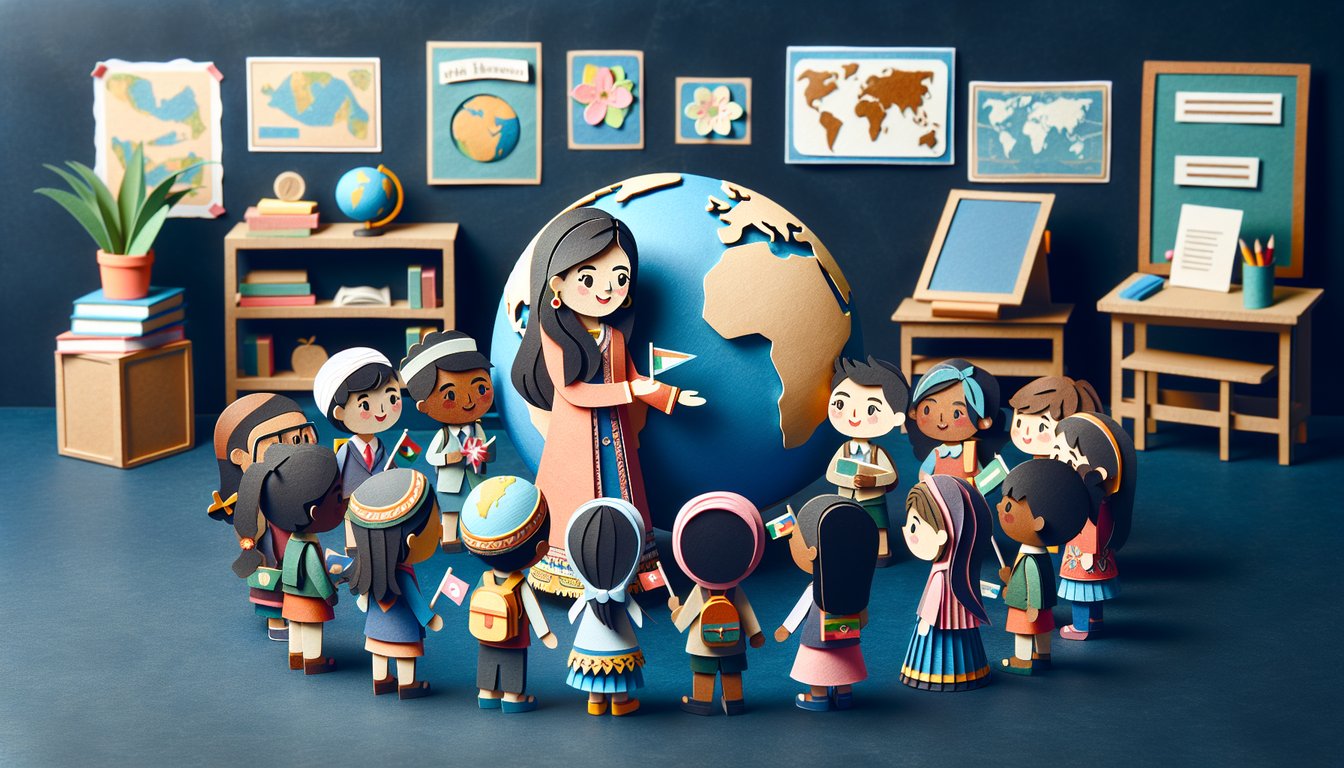 3D voxel art representation of Teaching Elementary Social Studies course