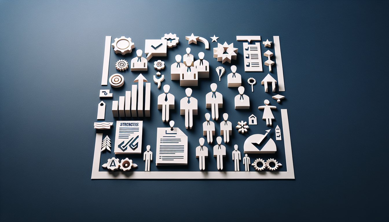 Paper art illustrating a trivia quiz for high school students on workplace readiness concepts