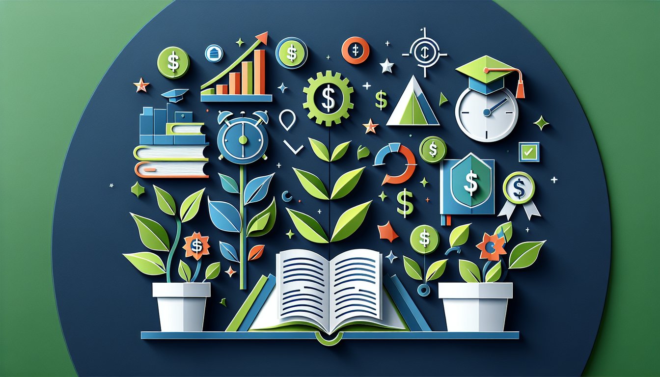 Paper art promoting a trivia quiz on personal finance for high school students.