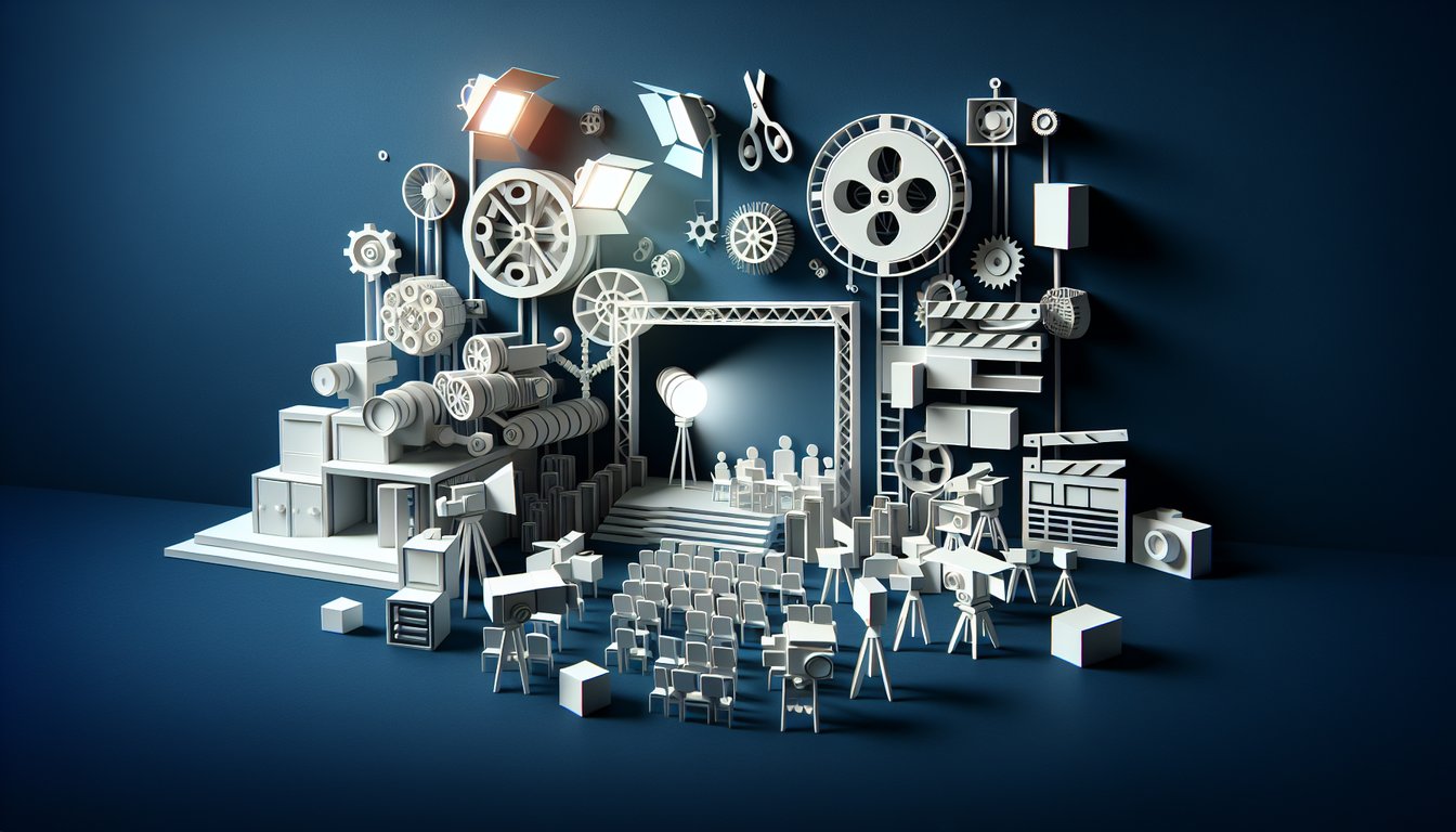 3D voxel art showcasing the course Production Practicum IV