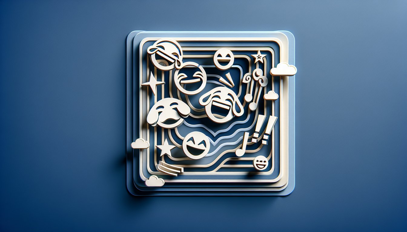 Paper art speech bubbles and cartoon heads on dark blue background inviting fun yo daddy jokes quiz