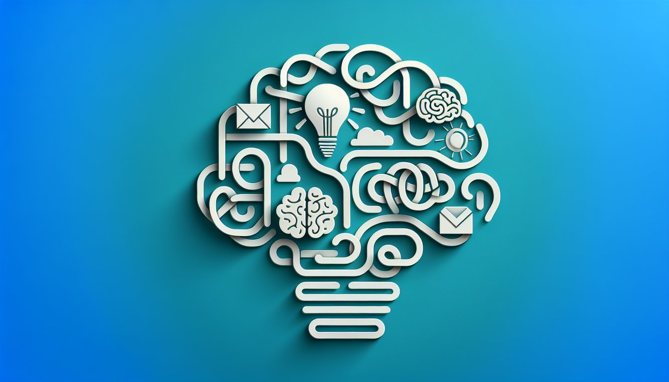 Papercut brain puzzle on teal background with Make Sense Quiz title and floating question marks for a logic challenge
