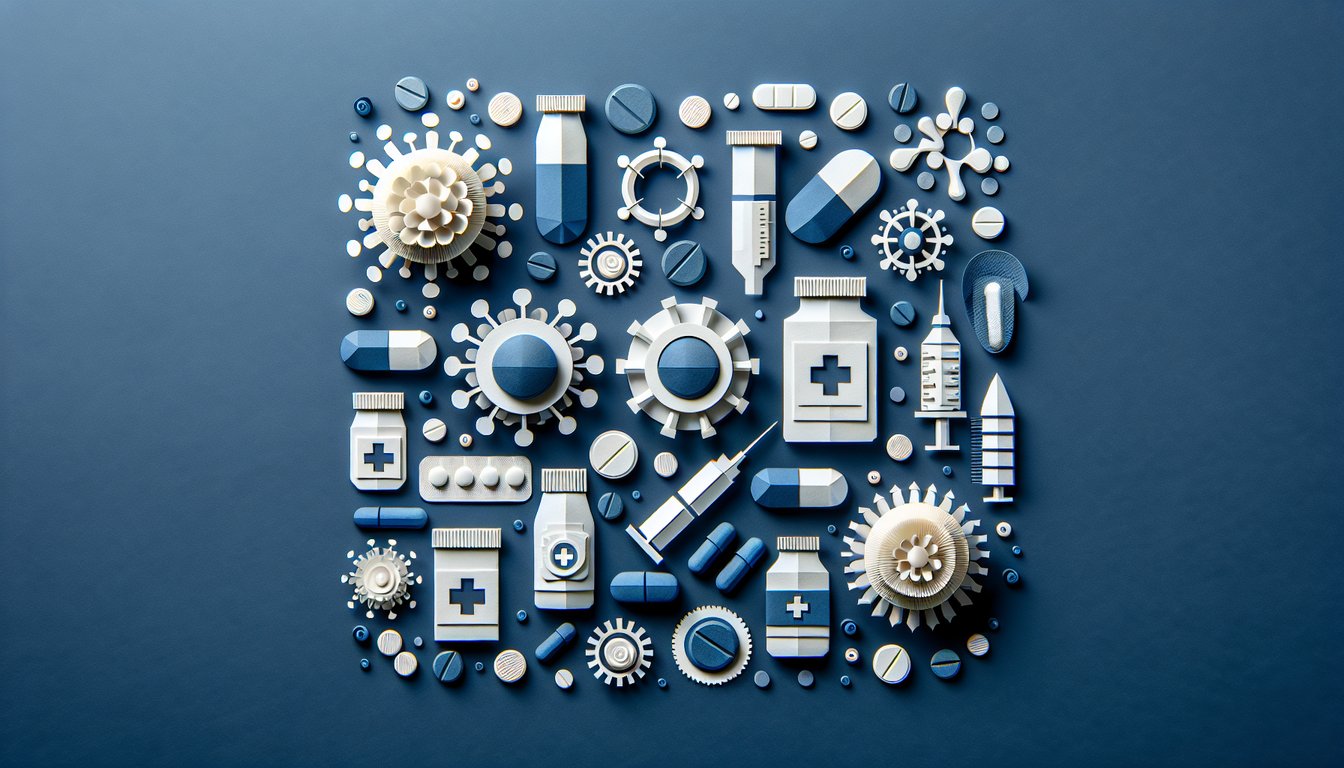 Colorful paper art representing a quiz on Antiviral Medication Knowledge.