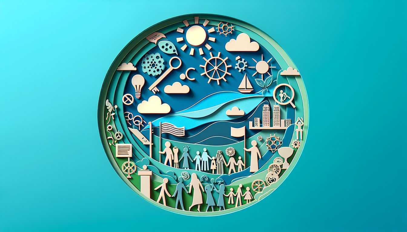 Paper art raised fists Black Lives Matter quiz icons representing origins milestones and impact on teal background