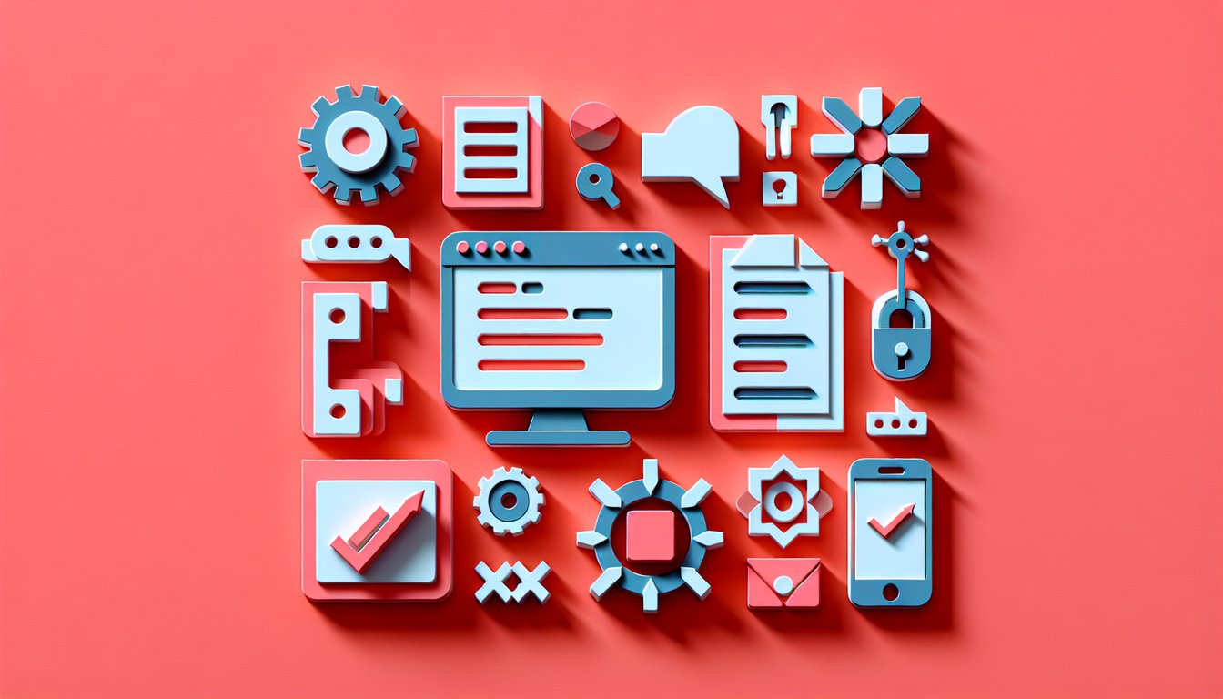 paper art illustration featuring exam sheet checklist and jQuery logo on coral background