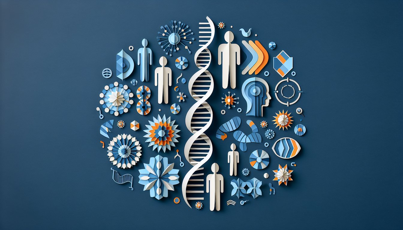 3D voxel art representing Evolution of Traits and Genomes course content