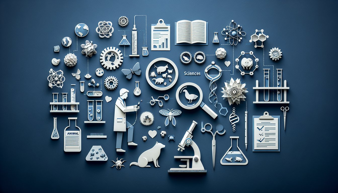 3D voxel art illustrating Res Studies in Animal Sciences course content