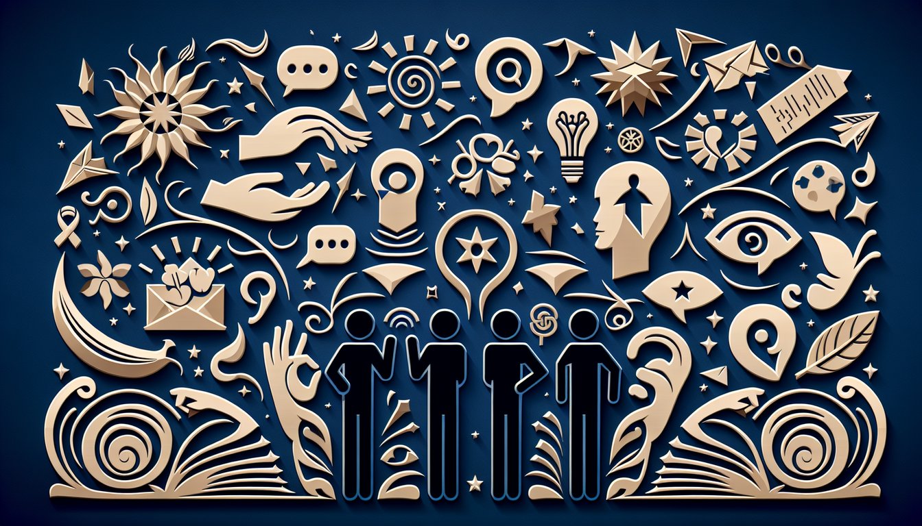 Colorful paper art promoting a Body Language Knowledge Quiz
