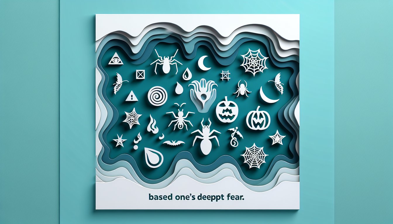 Paper art illustration for a boggart-themed quiz on a teal background.