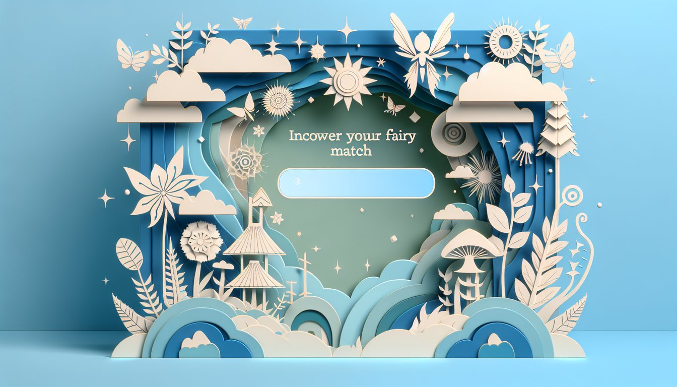 Paper art Cosmo and Wanda on sky blue background with quiz title inviting discovery of playful spark or wise guidance