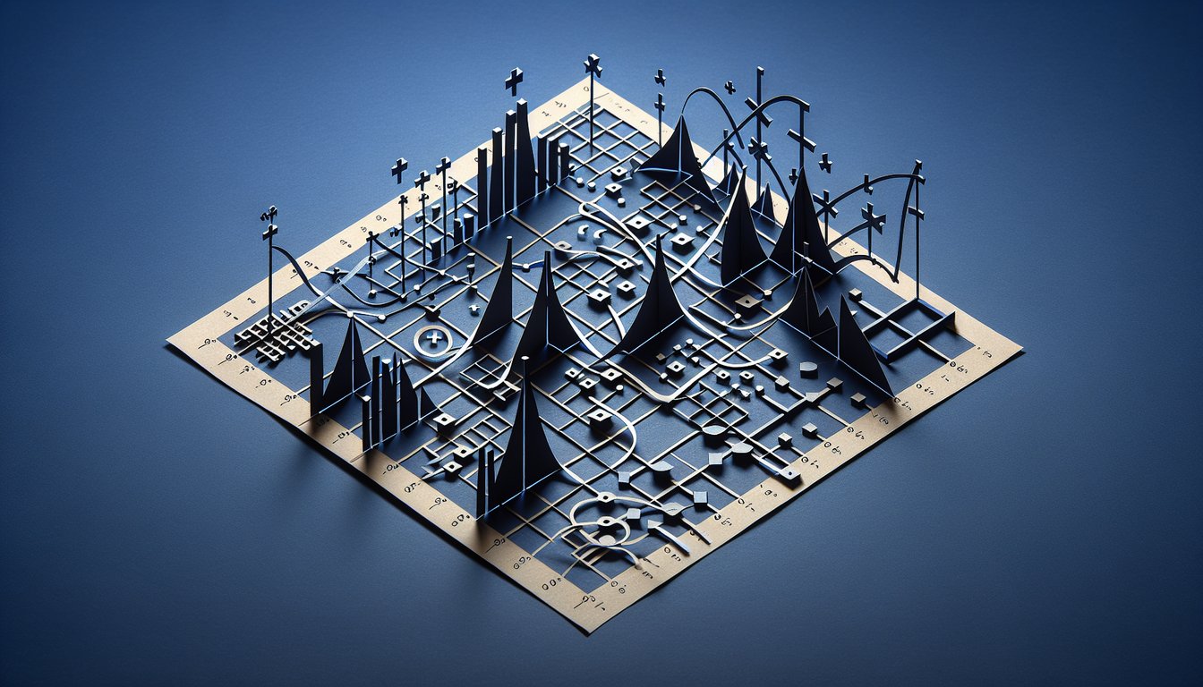 3D voxel art illustrating the concept of Linear Programming course