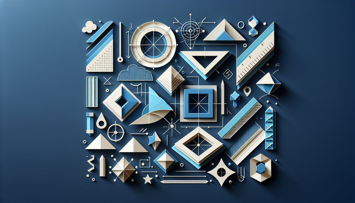 Paper art of two lines and a plane on dark blue background promoting geometry true or false quiz